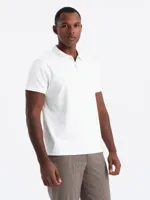 Italian Style - Poloshirt Heren - Korte Mouw Met Rits - Wit - Italianstyle