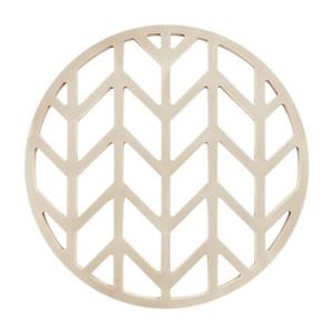 Krumble Siliconen pannenonderzetter rond met pijlen patroon - Beige