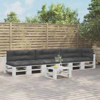 Palletkussens 7 st stof zwart