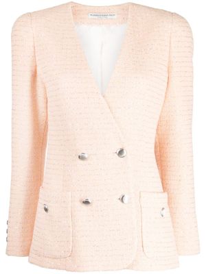 Alessandra Rich blazer en tweed à sequins - Rose