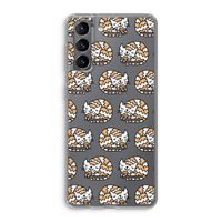 Slapende poes: Samsung Galaxy S21 Transparant Hoesje