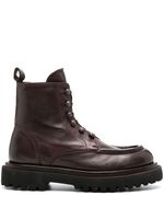 Officine Creative bottines Wisal DD 103 en cuir à lacets - Marron - thumbnail