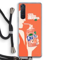 Peach please!: Sony Xperia 5 II Transparant Hoesje met koord