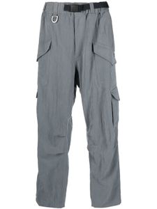 Y-3 pantalon ceinturé à poches cargo - Gris