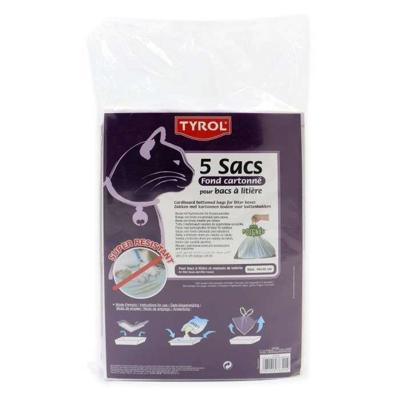 TYROL Set van 5 zak kattenbak - Hardback - krasbestendig - 44 x 30 cm - voor cat