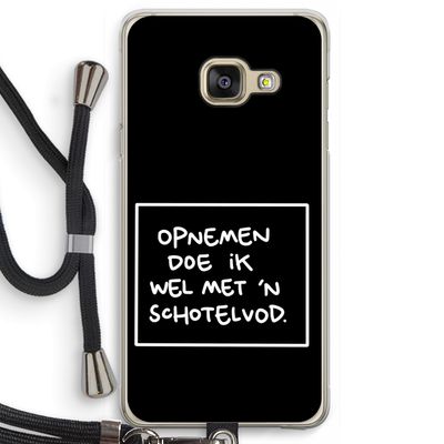 Schotelvod: Samsung Galaxy A3 (2016) Transparant Hoesje met koord
