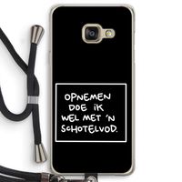 Schotelvod: Samsung Galaxy A3 (2016) Transparant Hoesje met koord