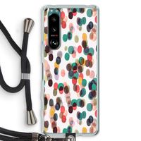 Tropical Dots: Sony Xperia 5 III Transparant Hoesje met koord
