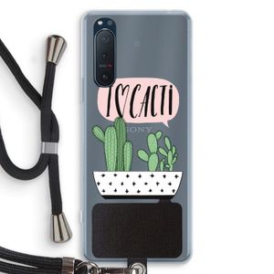 I love cacti: Sony Xperia 5 II Transparant Hoesje met koord