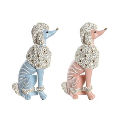 Decoratieve figuren DKD Home Decor 18 x 10 x 30,5 cm Scandi Blauw Roze (2 Stuks)