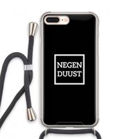 Negenduust black: iPhone 8 Plus Transparant Hoesje met koord