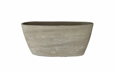 Schaal tokio ovl 43x15x19cm taupe