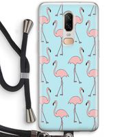 Anything Flamingoes: OnePlus 6 Transparant Hoesje met koord