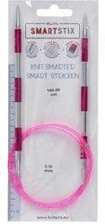 KnitPro Smartstix Rondbreinaalden 100cm (Roze) 6,50 mm