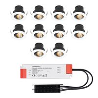 Set van 10 12V 3W - Mini LED Inbouwspot - Wit - Kantelbaar & verzonken - Verandaverlichting - IP44 voor buiten - 2700K - Warm wit - thumbnail
