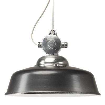 Hanglamp aan ketting Detroit Industrie aluminium met Antraciet deksel