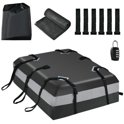 424 L Dakkoffer voor Auto met Cijferslot & 6 Deurhaken & Antislipmat Waterdichte Dakkoffer 112 x 86 x 43 cm