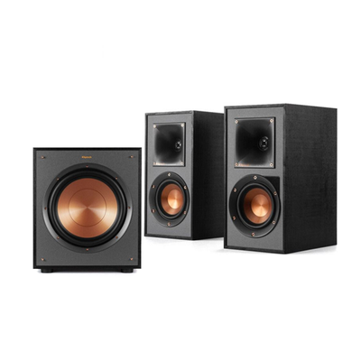 Klipsch R-41pm Draadloze boekenplank speakers + Klipsch R-100SW Subwoofer