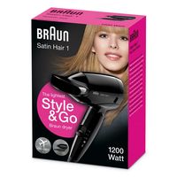 Braun HD130 Satin-Hair 1 Style&Go Haardroger Zwart - thumbnail