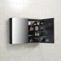 Spiegelkast Tieme in mat zwart 100x70x16cm