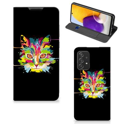 Samsung Galaxy A72 (5G/4G) Magnet Case Cat Color Samsung Galaxy A72 (5G/4G) Magnet Case Cat Color