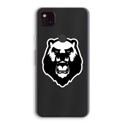 Angry Bear (white): Google Pixel 4a 5G Transparant Hoesje
