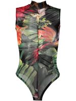 Philipp Plein floral sleeveless bodysuit - Noir