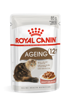 Royal Canin Ageing 12+ in Gravy (saus) natvoer kattenvoer zakjes 12x85g - thumbnail