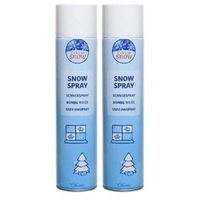 2x Sneeuwspray XL spuitbussen 600 ml   -