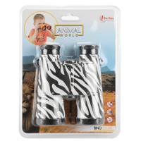 Speelgoed verrekijker - voor kinderen - zebra print - kunststof - 11 cm