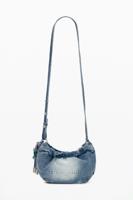 Grote schoudertas portemonnee logo - BLUE - U