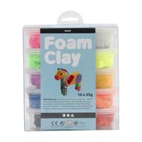 Creativ Company Foam klei - basiskleuren, 10x35gr Creativ Company Foam klei - basiskleuren, 10x35gr