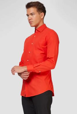 Opposuits Basic Overhemd Rood Heren