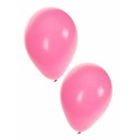 Bellatio Decorations party ballonnen - 50x stuks - roze - 27 cm - verjaardag - versiering