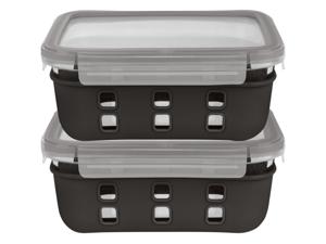 LIVARNO home Glazen lunchboxenset (Zwart)