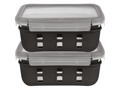 LIVARNO home Glazen lunchboxenset (Zwart)
