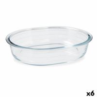 Serveerschaal Pyrex Classic Ovalen Transparant Glas 25 x 20 x 6 cm (6 Stuks) - thumbnail