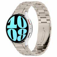 Stalen band met aansluitknop - Titanium kleur - Samsung Galaxy Watch 4 - 40mm & 44mm - thumbnail