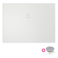 Douchevloer Xenz Flat | 120x100 cm | Incl.Afvoersifon-Chroom | Acryl | Rechthoekig | Wit glans Douchevloer Xenz Flat | 120x100 cm | Incl.Afvoersifon-Chroom | Acryl | Rechthoekig | Wit glans