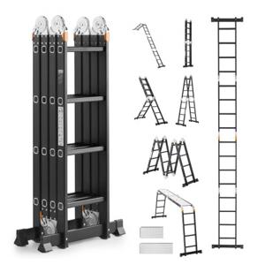 VEVOR multifunctionele ladder multifunctionele ladder ladderframe 7-in-1 4 treden 4650mm