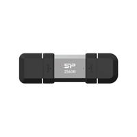 Silicon Power SP256GBUC3C51V1S USB flash drive 256 GB USB Type-A / USB Type-C 3.2 Gen 1 (3.1 Gen 1) Zwart, Zilver