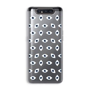 Eyes pattern: Samsung Galaxy A80 Transparant Hoesje