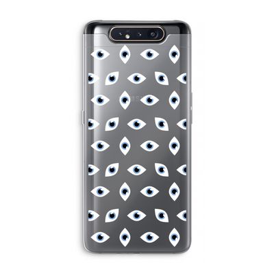 Eyes pattern: Samsung Galaxy A80 Transparant Hoesje