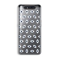 Eyes pattern: Samsung Galaxy A80 Transparant Hoesje