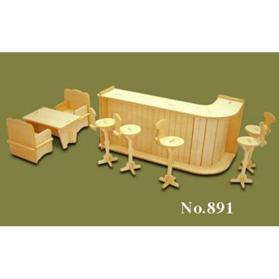 T & F Creations Poppenhuis meubels - bar - 1:12 schaal - meubilair