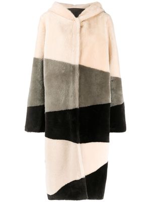 Liska manteau droit à capuche - Tons neutres