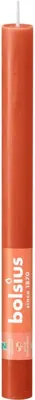 Bolsius dinerkaars rustiek shine 27cm earthy orange
