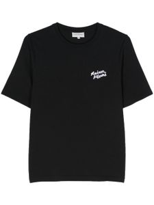 Maison Kitsuné t-shirt en coton à logo brodé - Noir