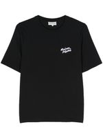 Maison Kitsuné t-shirt en coton à logo brodé - Noir