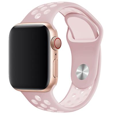 Apple Watch Dubbel Sport Band - Lichtroze Roze - Apple Watch Dubbel Sport Band - Lichtroze Roze -